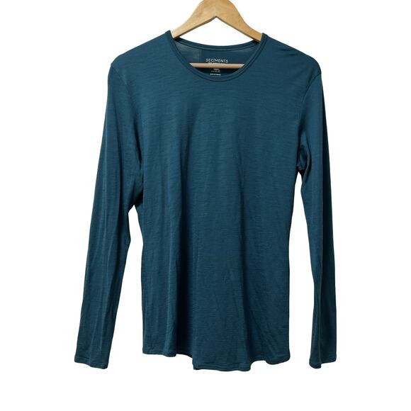 Segments Womens Performance Merino Wool Base Layer Top Size L Blue Layers FLAW - Picture 1 of 8